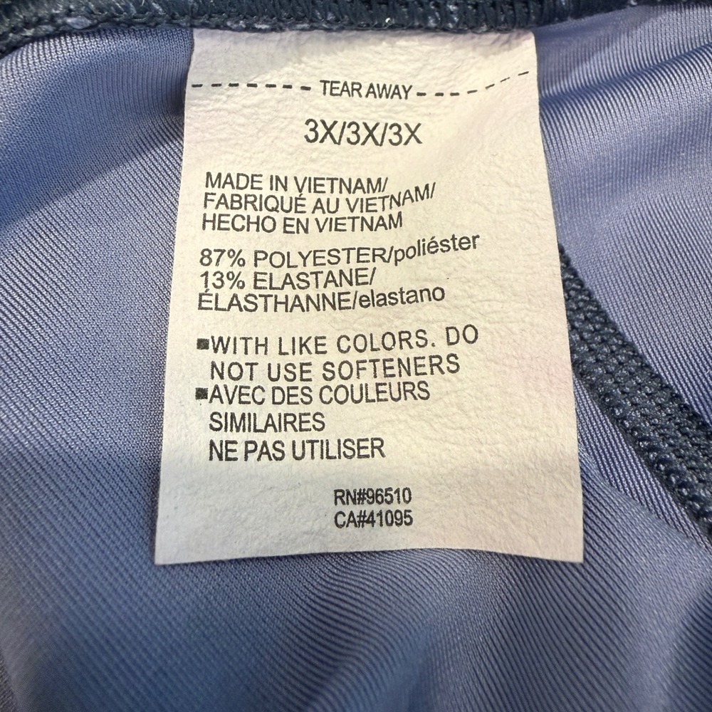 Under Armour Women 3X Compression Leggings Blue Black Swirl Marble Print Pockets - Picture 5 of 5